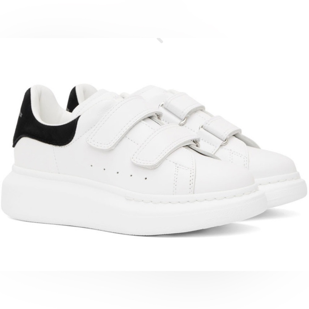 Alexander McQueen Kids White & Black Oversized Velcro Sneakers Size 27 (10–10.5)
